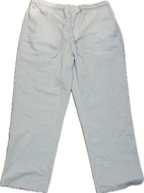 NWT Linen Light Blue Men's Casual Drawstring Pants